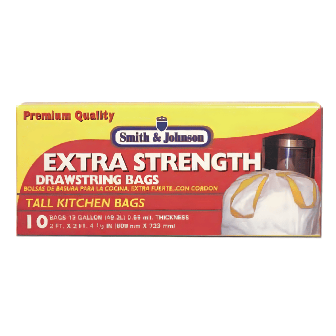 Drawstring Tall Kitchen Bag – 13 Gallon Size