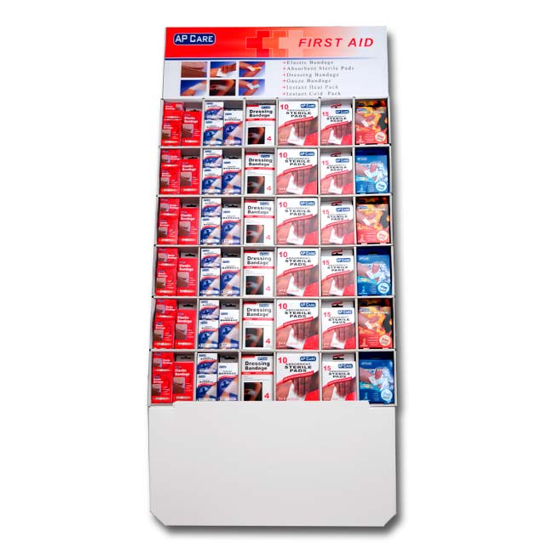 First Aid Center Display – Various Bandages