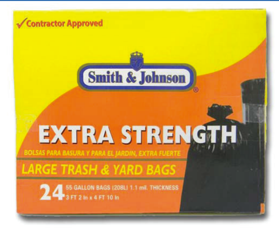 Extra Strength Large Trash & Yard Bags – 55 Gallon Size