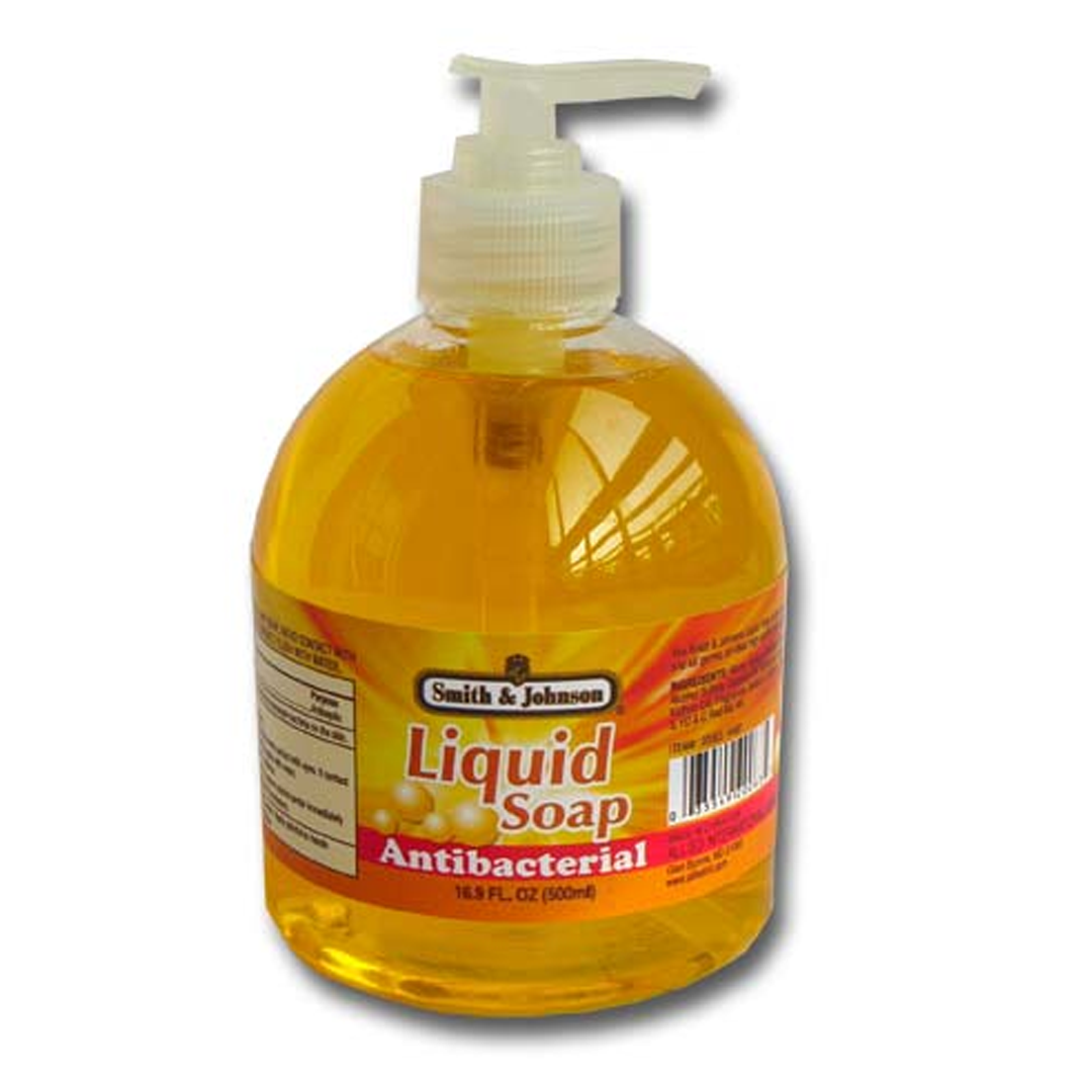 Liquid Soap Antibacterial Amber – 16.9fl oz – 500mL Bottle