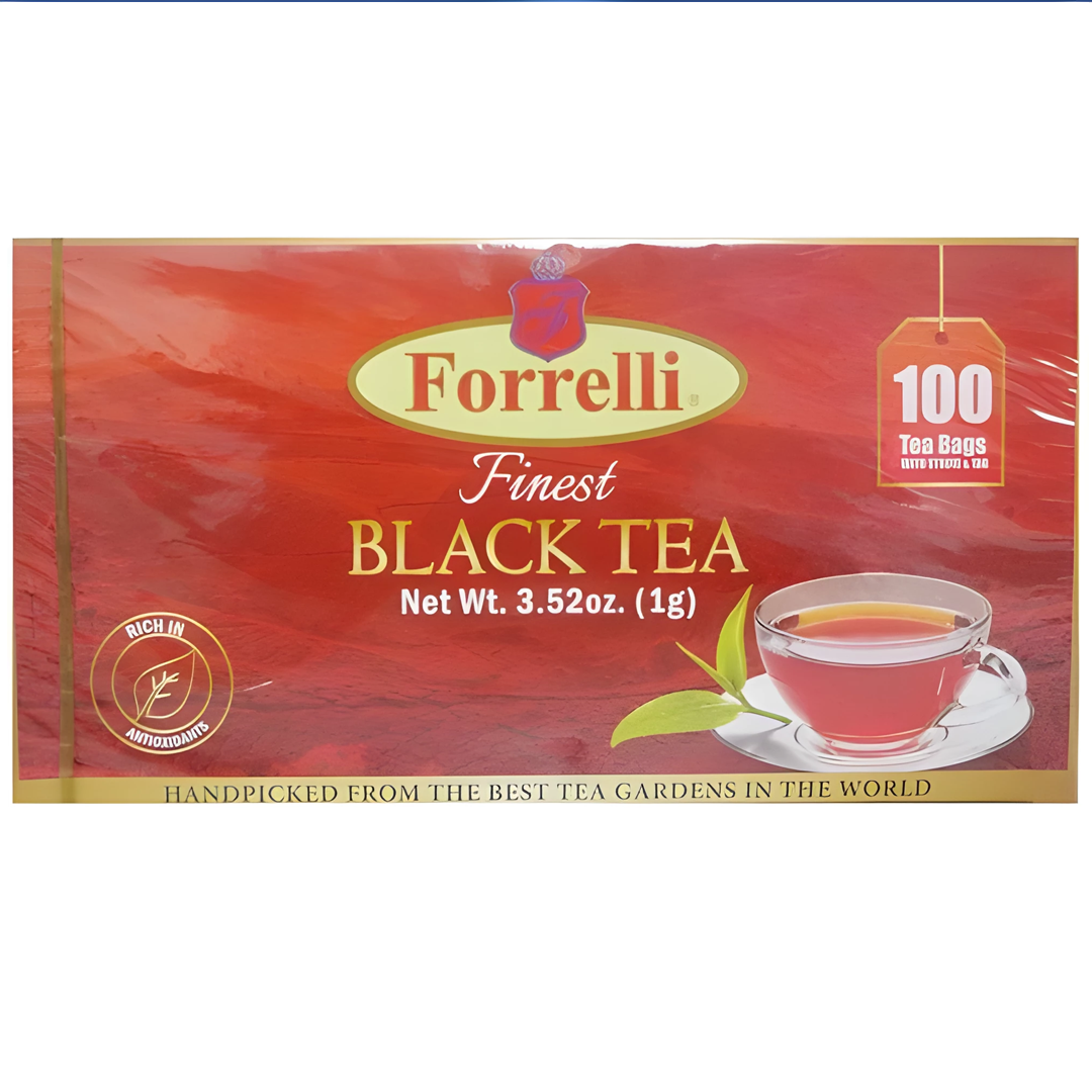 Black Tea with String & Tag 100 Tea Bags 4.4oz – 125g Box