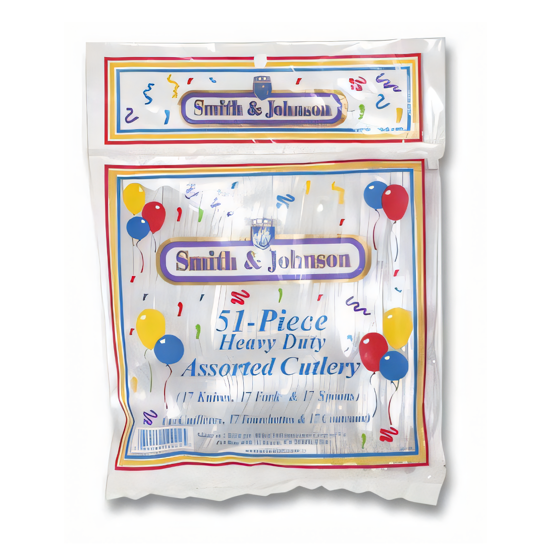 Ass’t Clear Plastic Cutlery – 51 Ct. Package