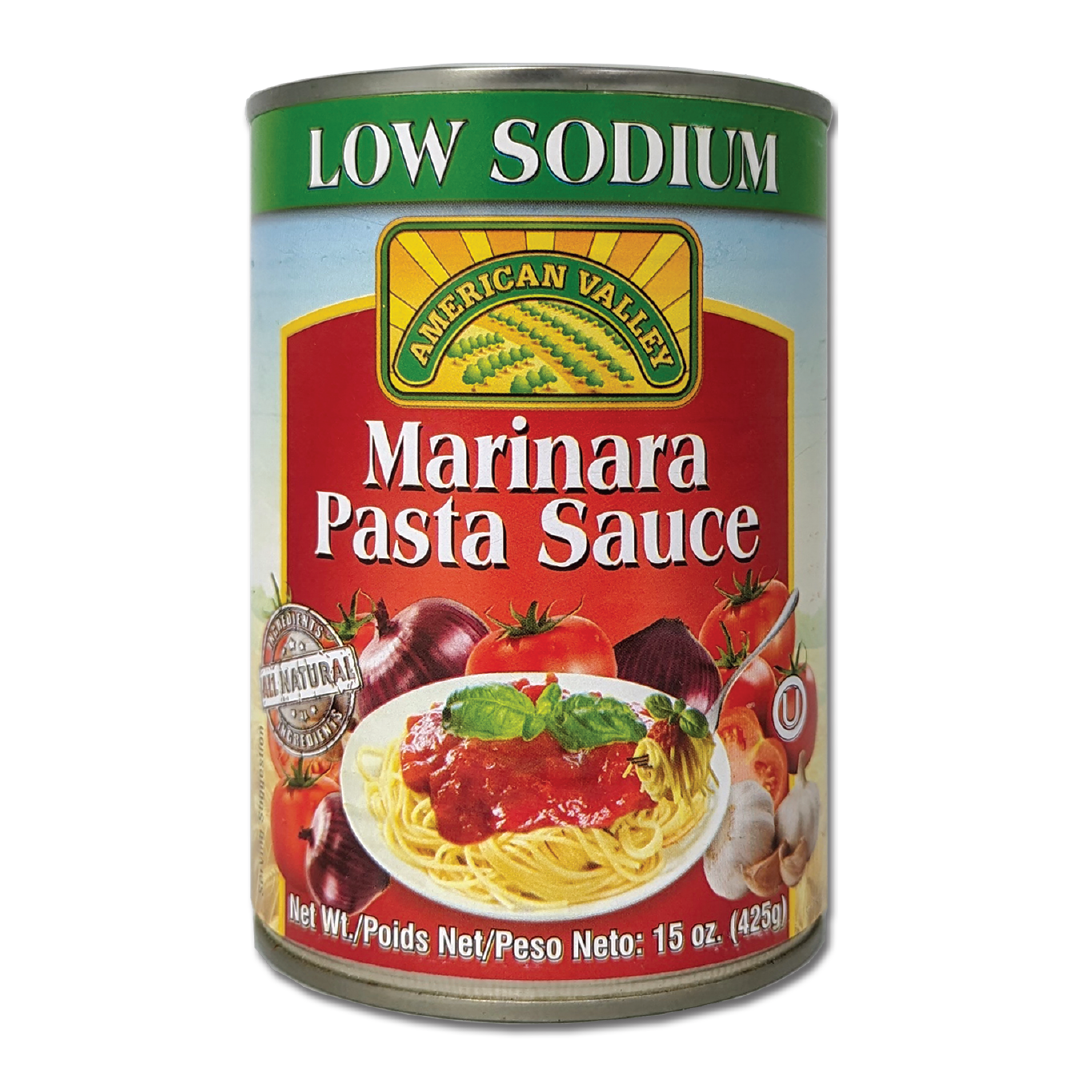 Low Sodium Marinara Pasta Sauce – 15oz – 425g Pull Top Can