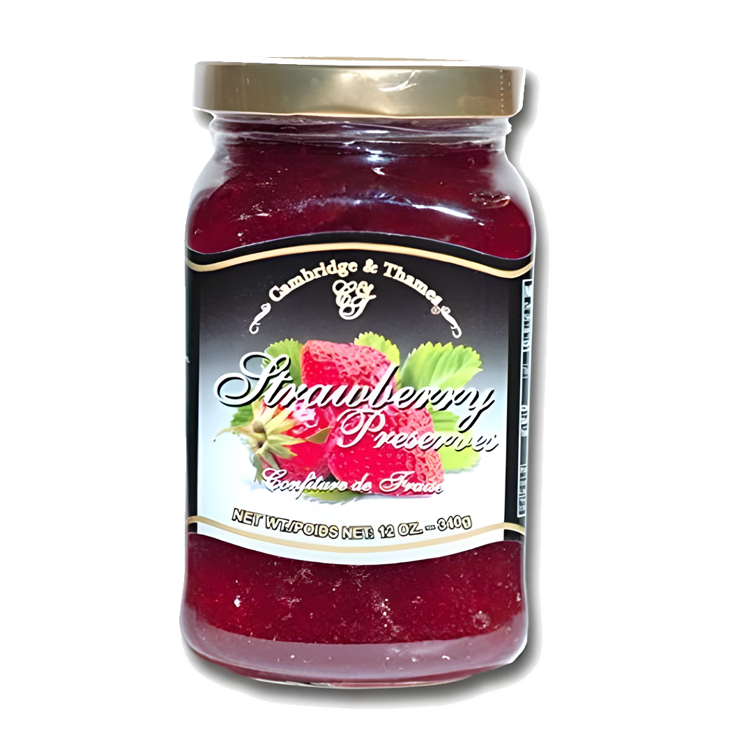 Strawberry Preserves – 12oz – 340g Square Jar