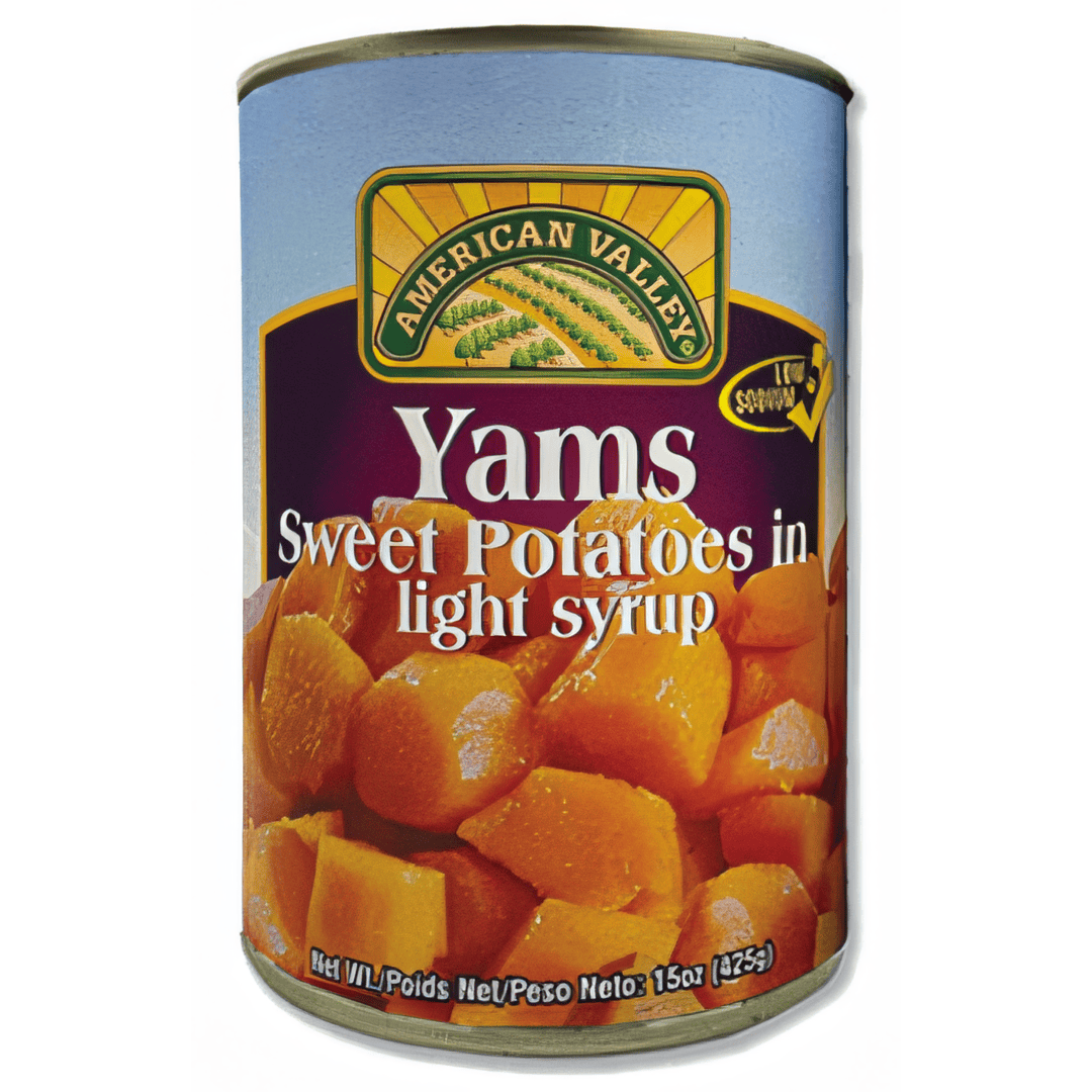 Yams in Light Syrup 15oz – 425g Pull Top Can