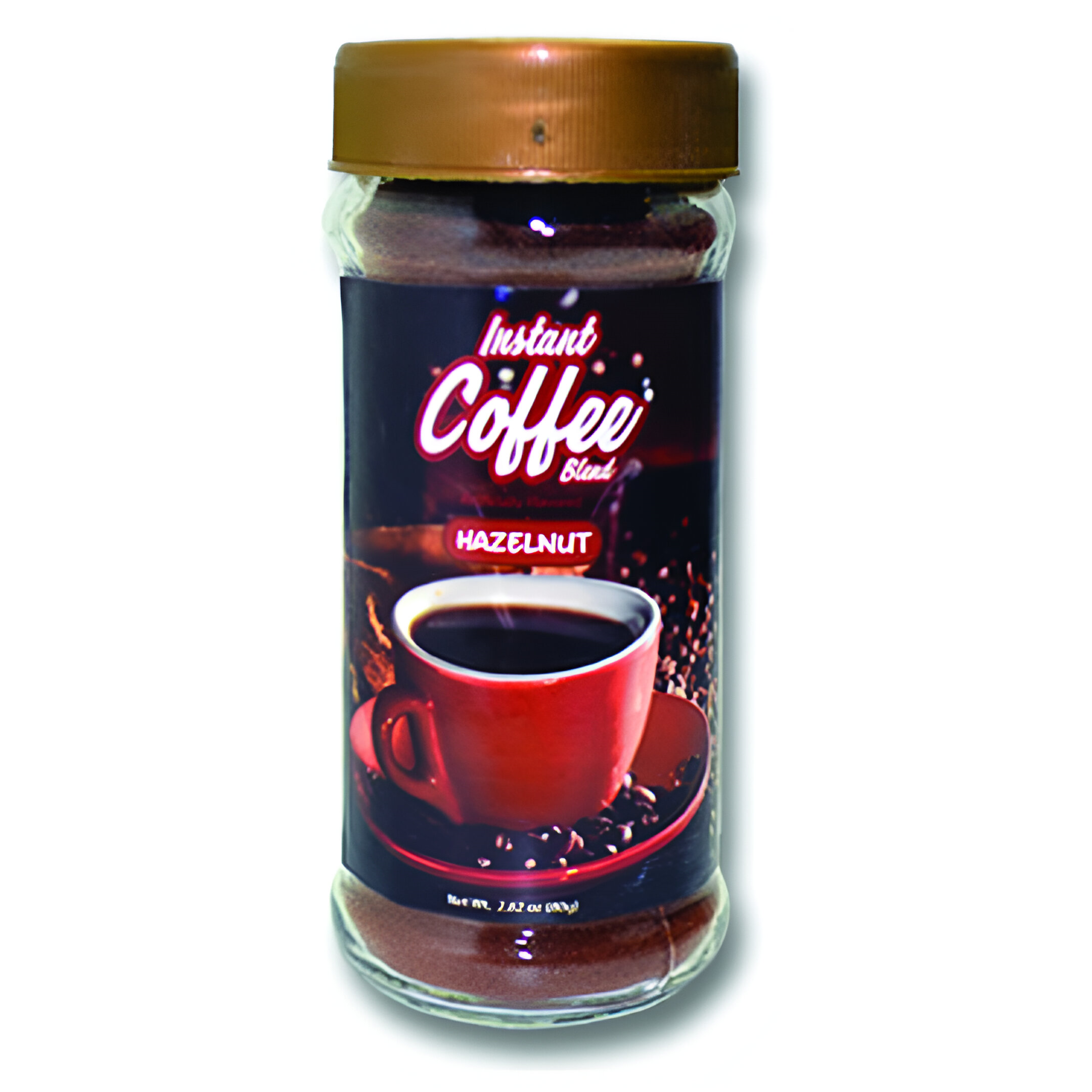 Instant Coffee Hazelnut 2.82oz – 80g Round Jar