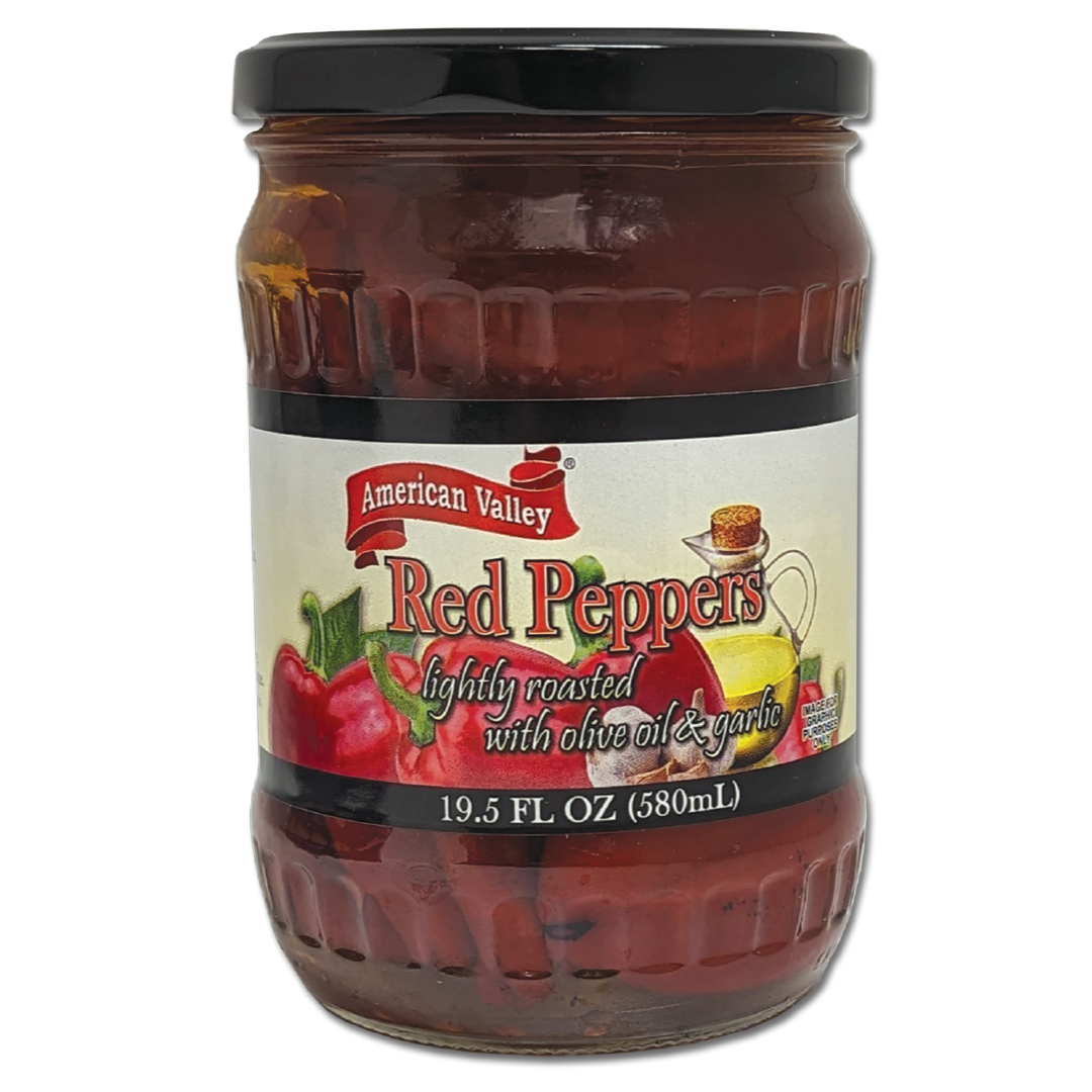 Roasted Red Peppers with Garlic – 19.5 fl.oz – 580mL Jar