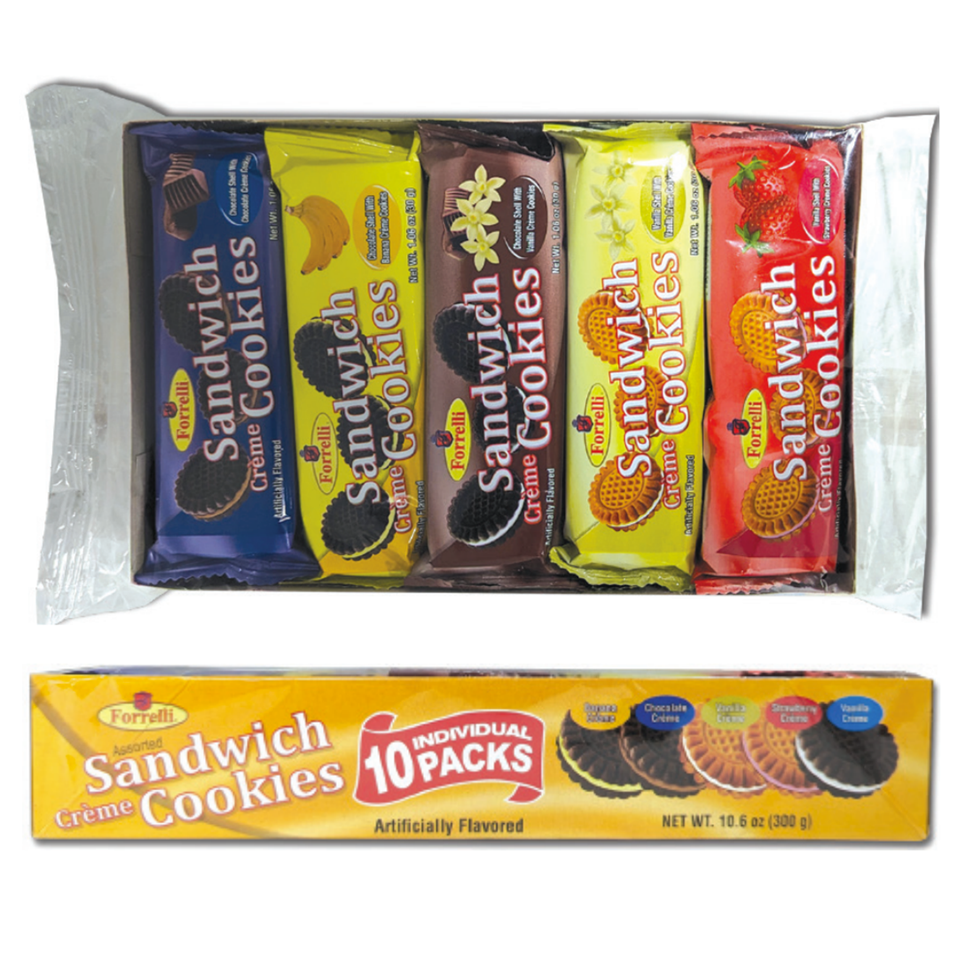 Sandwich Cookies Five Flavors – 10pk in tray 10.6oz – 300g Package