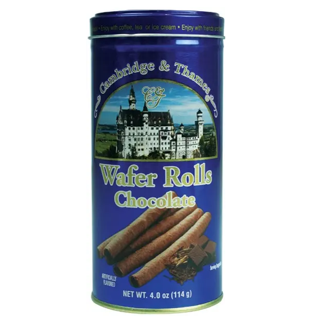 Chocolate Wafer Rolls 4oz – 114g Tin