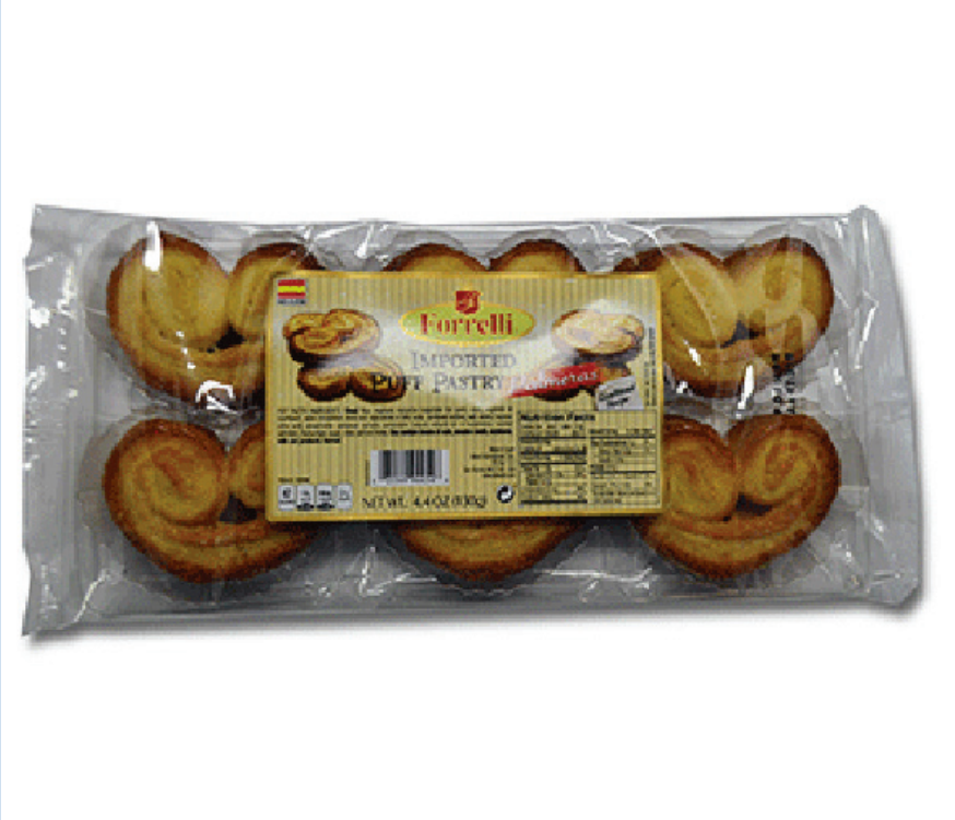 Palmeras Puff Pastry 4.4oz – 130g Tray