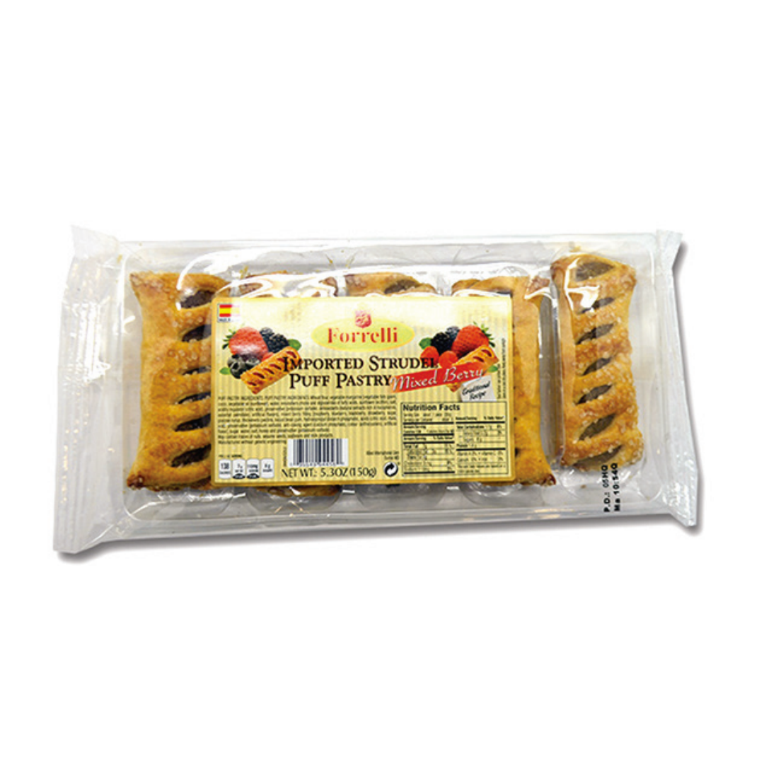 Mixed Berry Strudel Puff Pastry 5.3oz – 150g Tray