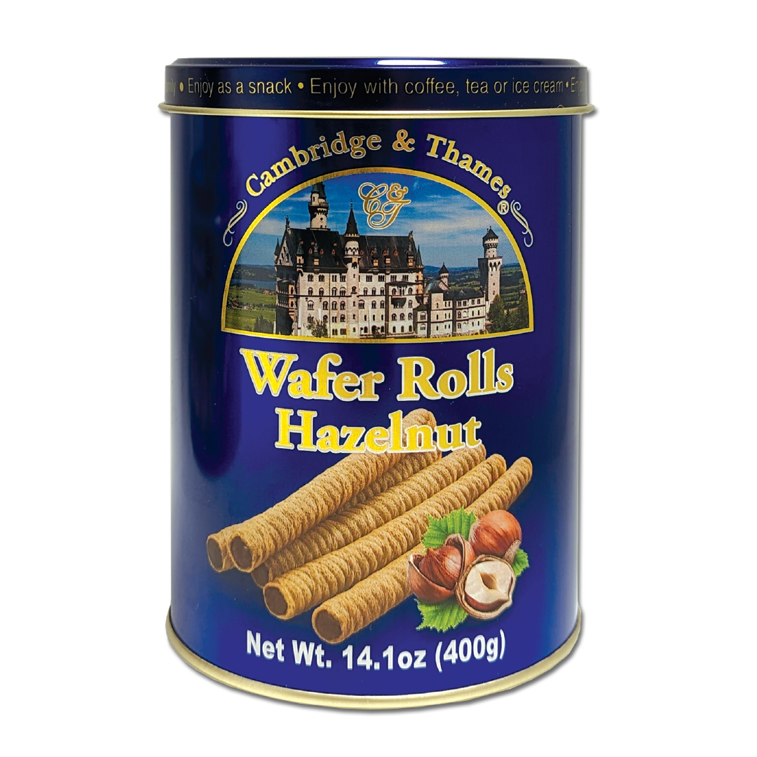 Hazelnut Wafer Rolls – 14oz – 400g Tin