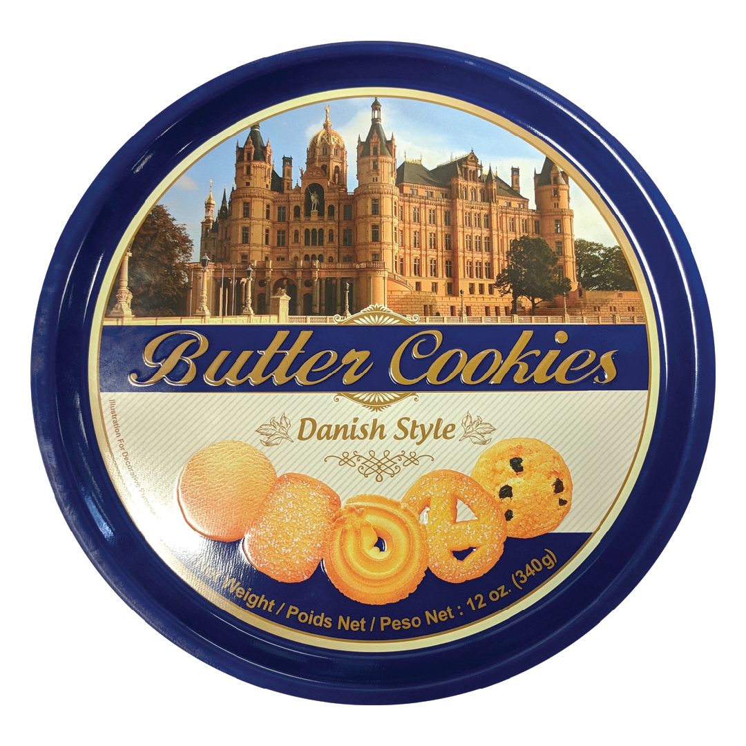 Danish Style Butter Cookies – 12oz – 340g Tin
