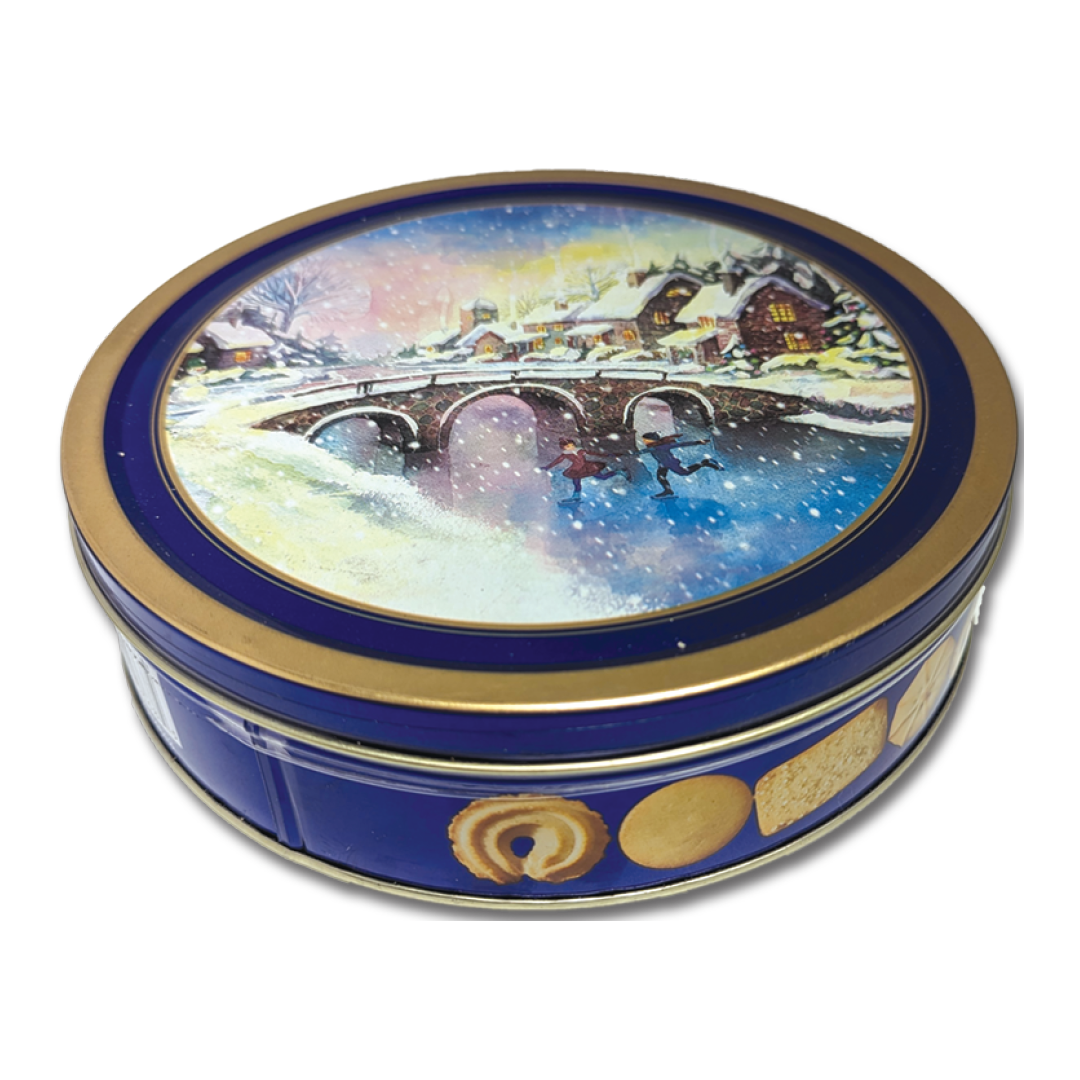 6 Assorted Danish Style Butter Cookies in Christmas Tins – 4oz – 114g