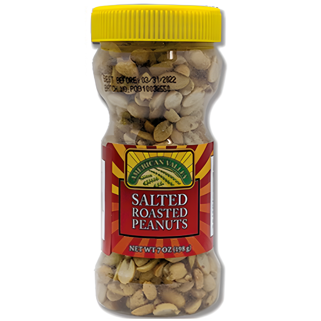 Salted Roasted Peanuts – 7oz. – 198g Jar