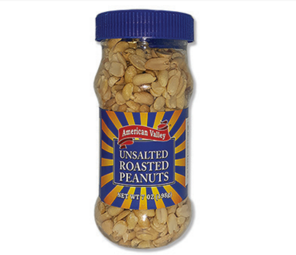 Unsalted Roasted Peanuts – 7oz. – 198g Jar