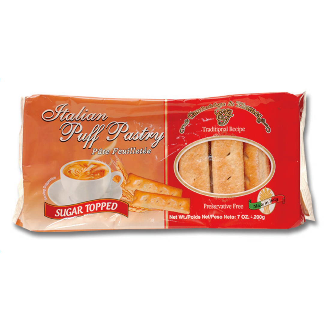 Sugar Topped Italian Puff Pastry 7.0oz – 200g Tray