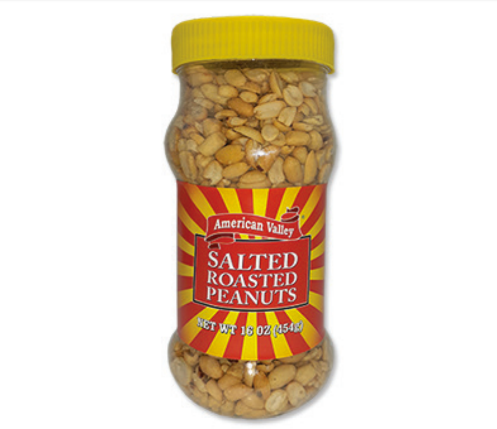 Salted Roasted Peanuts – 16oz. – 454g Jar