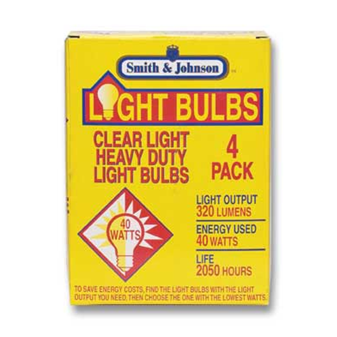 40 Watt Light Bulbs – 4 Ct Package