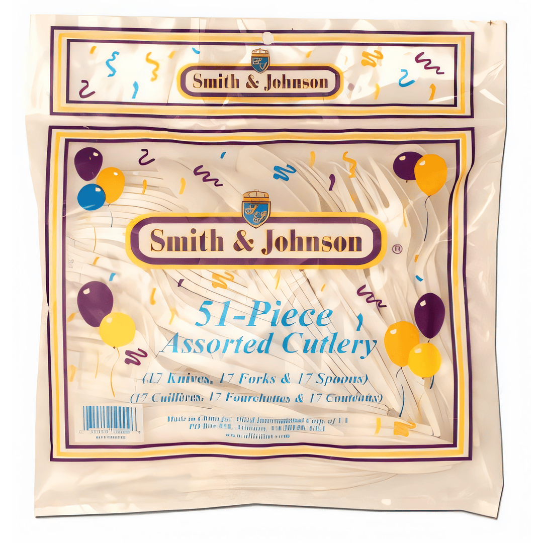 White Plastic Assorted – 51 Ct. Package