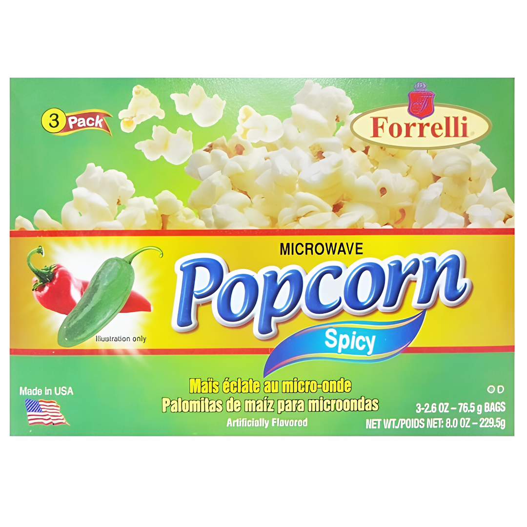 Spicy Flavor Microwave Popcorn 7.8oz – 229g Box